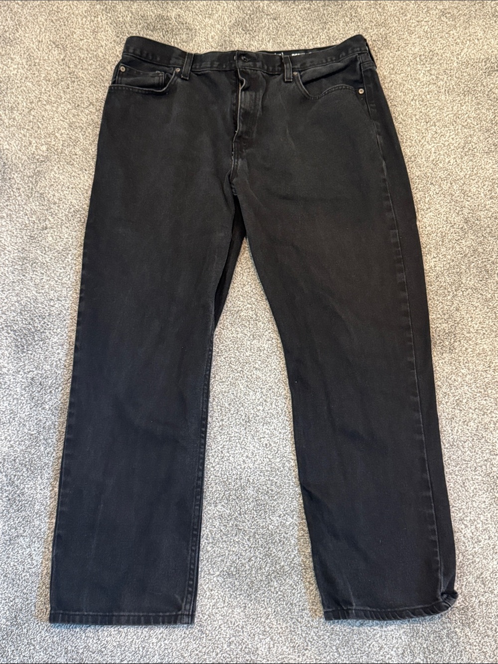 George Black Regular Straight-Leg Jeans
